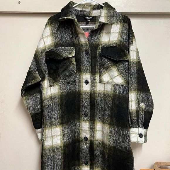 Steve Madden Chloe Shacket in Olive Night - Picture 1 of 7